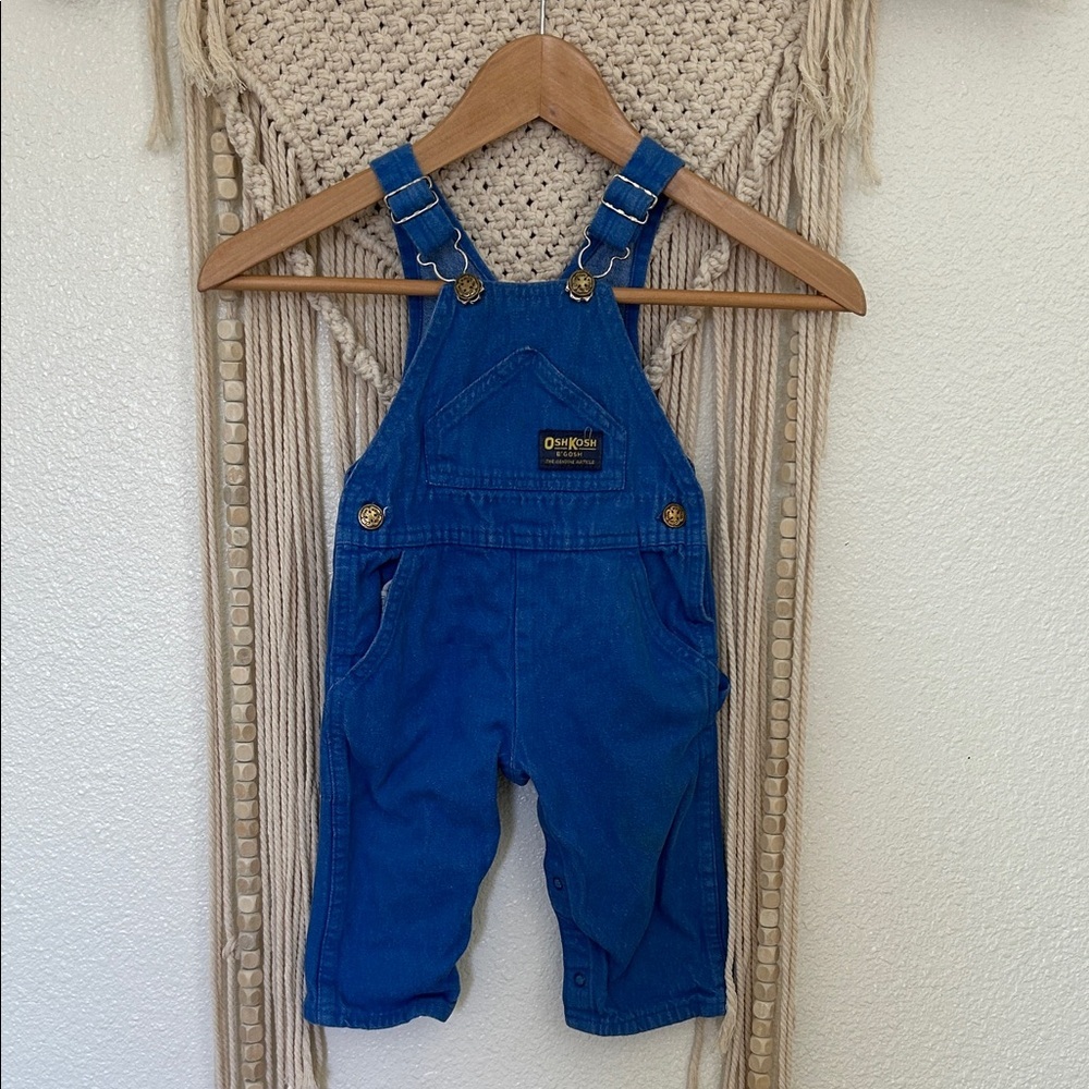 OshKosh B'gosh vintage Blue Denim Overalls for Kids 18mo